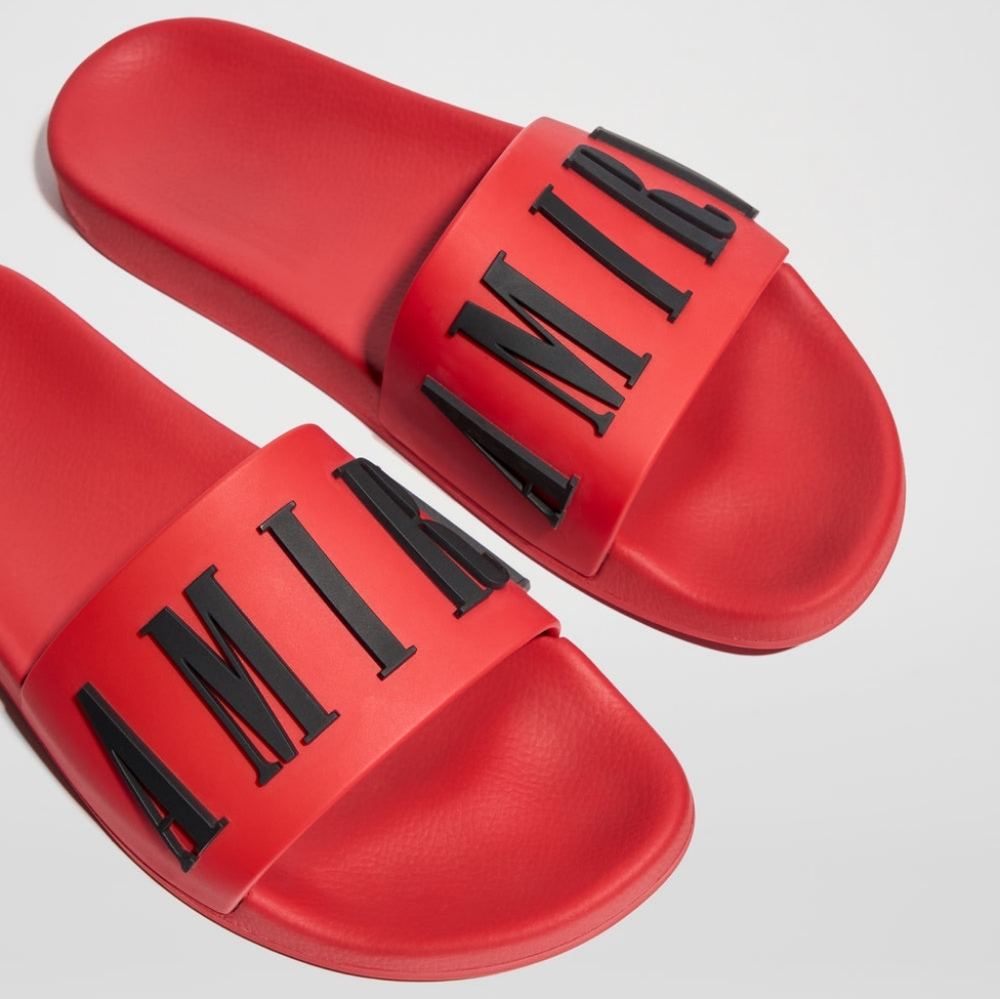 AMIRI POOL SLIDES BRED Red/Black